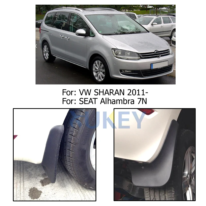 4X For VW Sharan 7N 2011 - 2022 Seat Alhambra Mud Flaps Splash Guards Front Rear Mudguards 2012 2013 - 2016 2018 2019 2020 2021