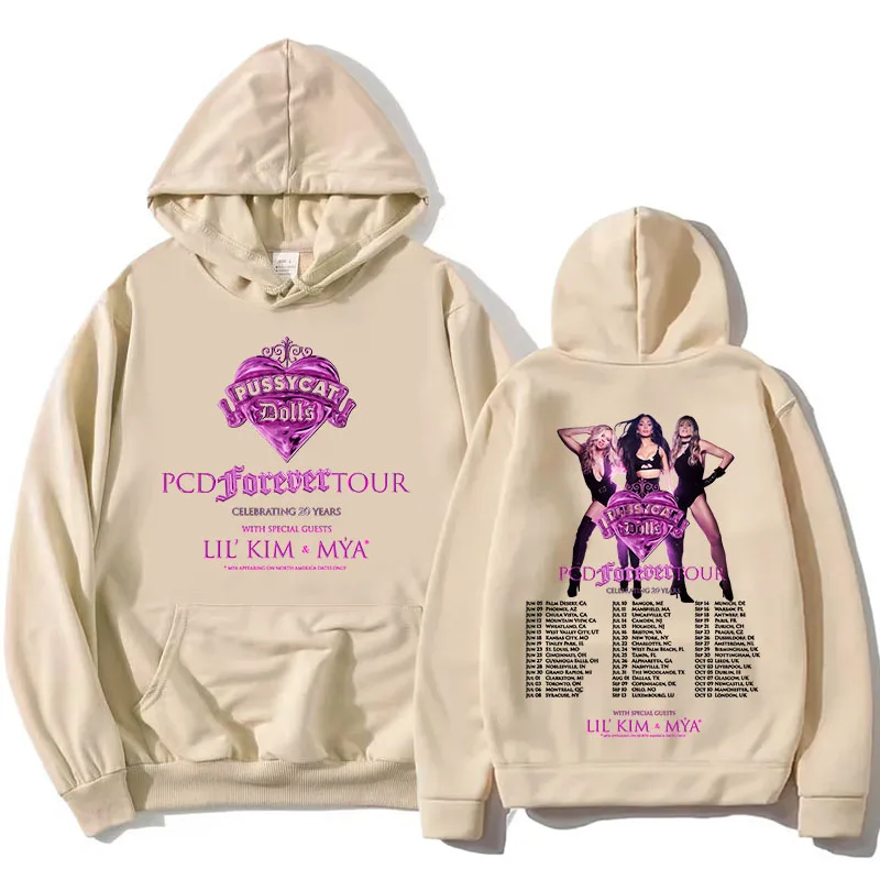 PCD FOREVER Tour Celebrating 20th Anniversary Hoodies Band The Pussycat Dolls Sweatshirt Loose Long Sleeve Women Sudaderas Merch