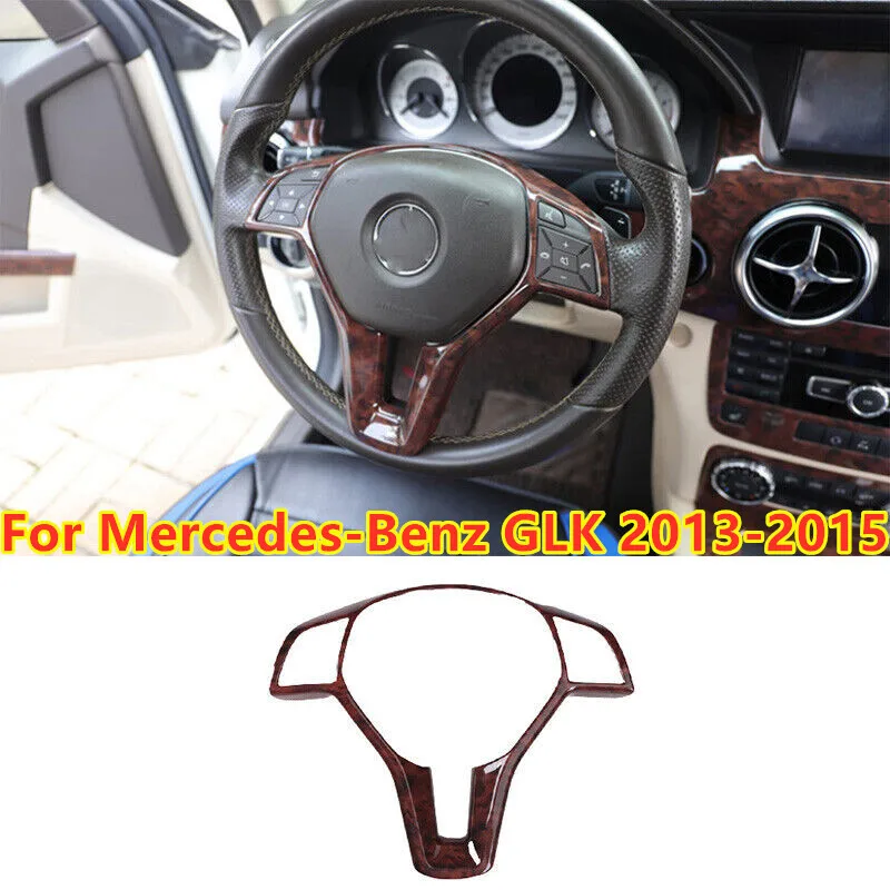 

Накладка на руль из коричневого агата под дерево для Mercedes-Benz GLK 2013-2015 гг.