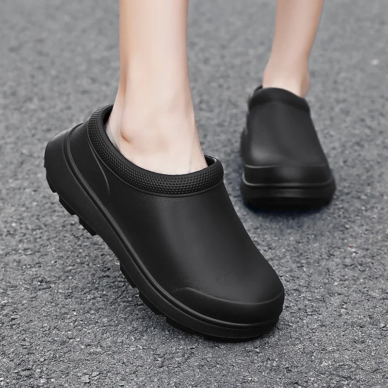 2023 Women\'s Large Water Shoes Nurse Shoes Chef Work Shoes Garden Shoe Fashion EVA Beach Sandals Kitchen Shoe 35-45