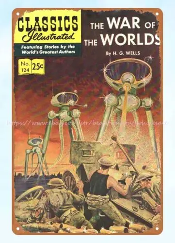 1970 War of The Worlds metal tin sign home garden wall plaque wall decor