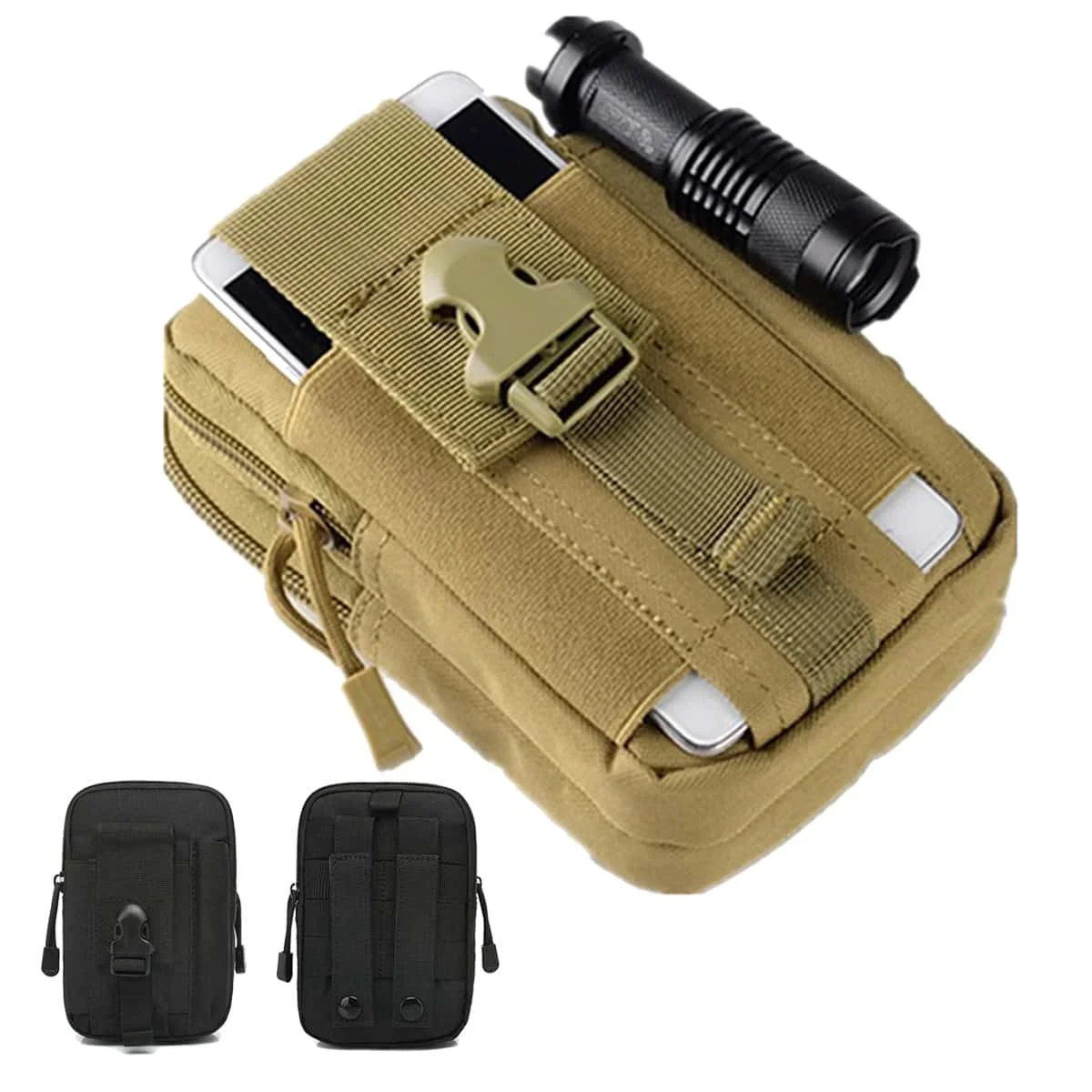 Men Fanny Waist Pack Belt Bag Purse Molle Accessory Military Tactical Outdoor Sport Pouch Male Cell Mobile Phone Case Cover Bags