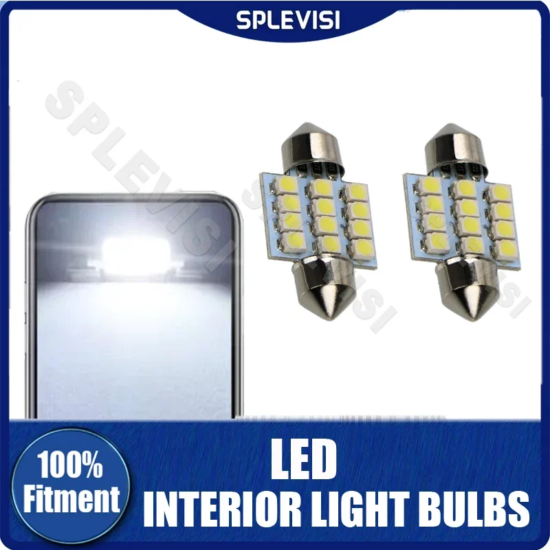 2pcs 31MM Festoon DE3175 LED Interior Map Light Bulb 6000K White DE3425 DE3021 Plug and Play Easy High Quality