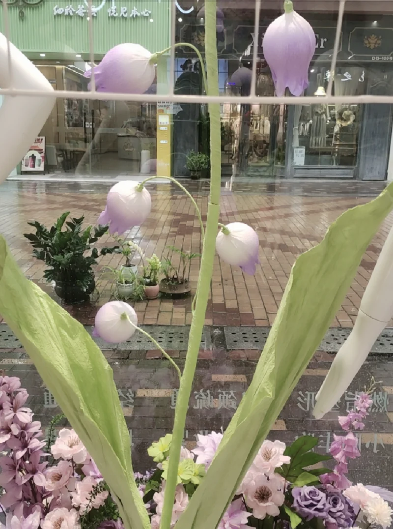 Lily of the valley paper flower wedding props artificial flower wedding stage aisle flower photography art display shop decorati