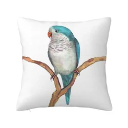 A watercolor of a blue quaker parrot Throw Pillow luxury sofa pillows Cushions Cover pillows decor home  home decor