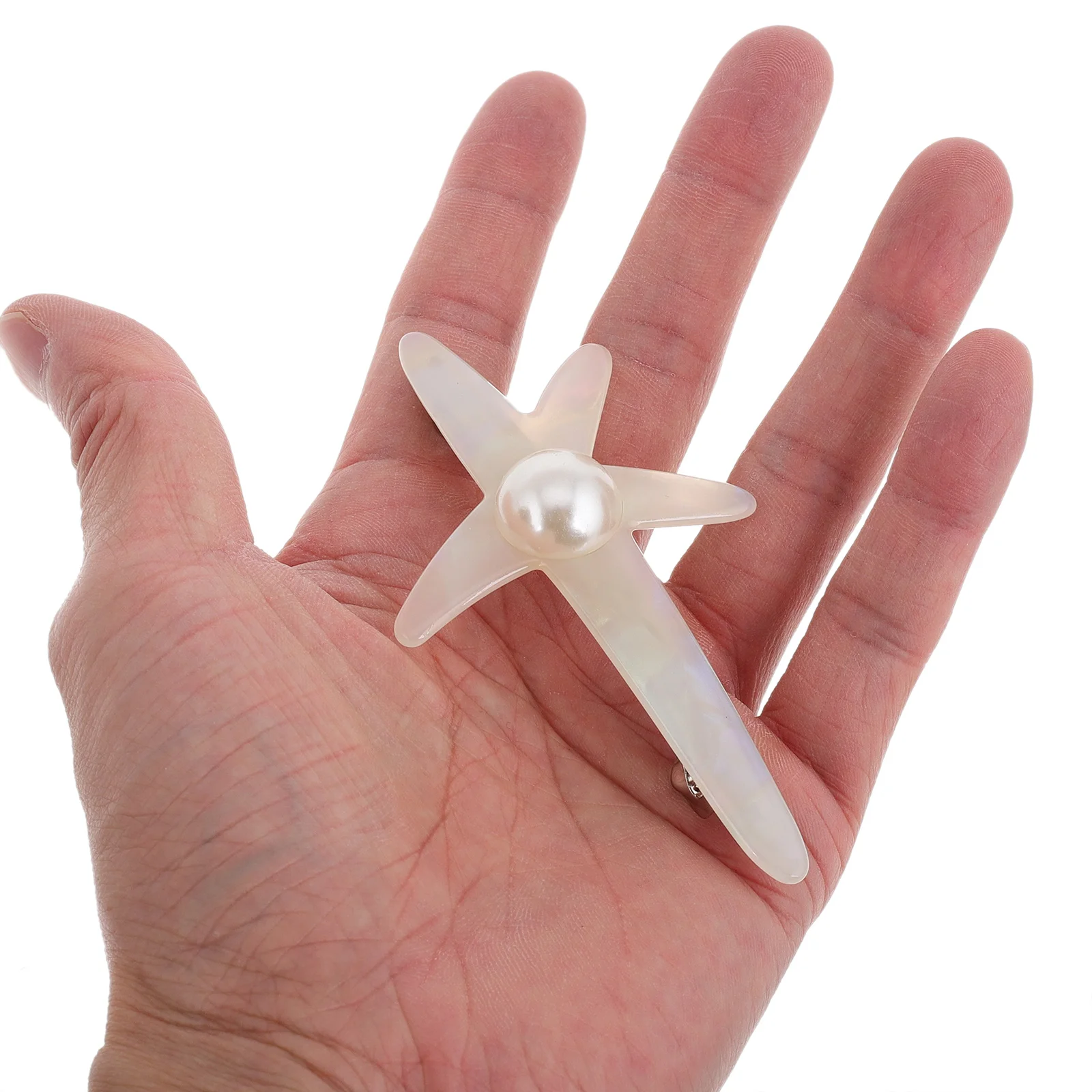 

Acetic Acid Pearl Sea Star Spring Hair Clips for Women Girls Bridesmaid Accessories Floral Cute Claw Hair Chain