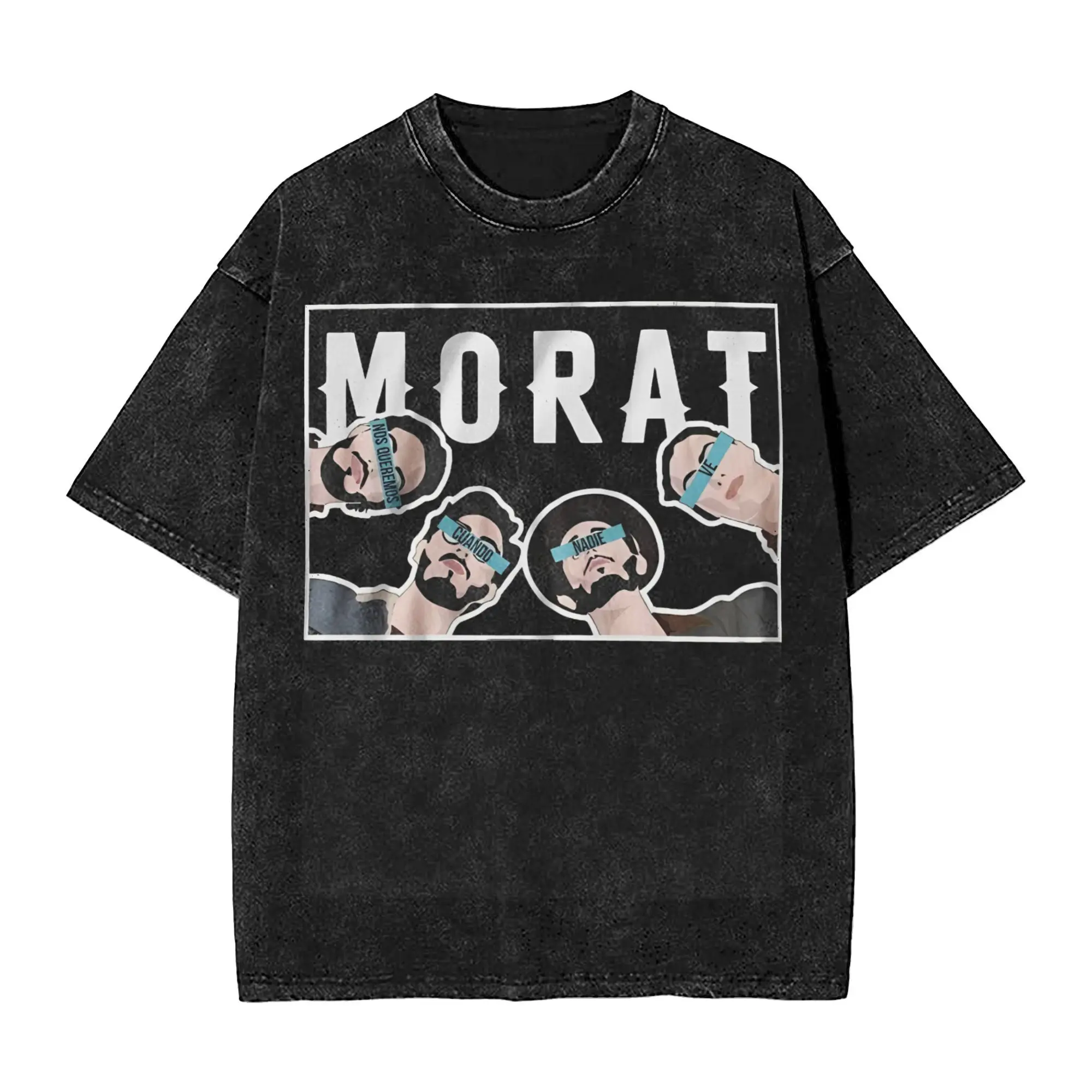 Men Women Morat Band Tour 2024 T Shirt Printed Washed Cotton Rock Music Retro T-Shirts