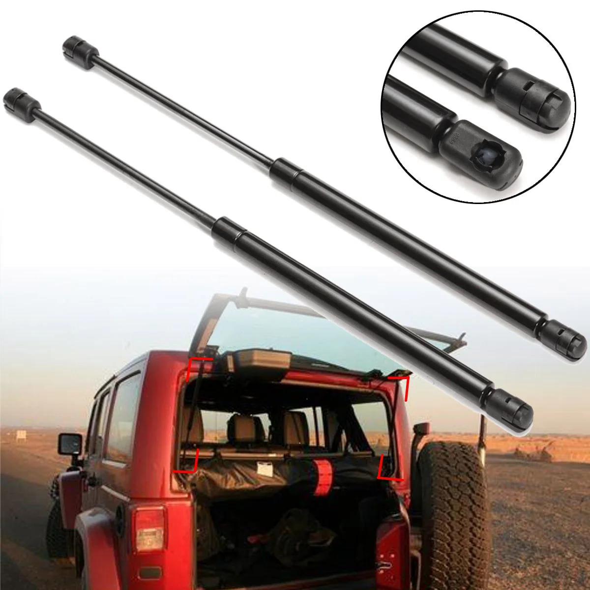 2Pcs Window Lift Supports Struts 55360171Aa 55360171Ab 55360171Ac 4365 For Jeep Liberty Kj 2002 2003 2004 2005 2006 2007