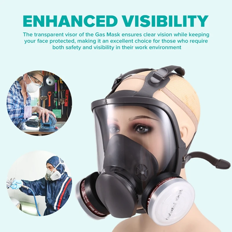 Gas Mask Full Face Mask Protective Mask Formaldehyde Filter Protective Mask 6800 Chemical Decoration