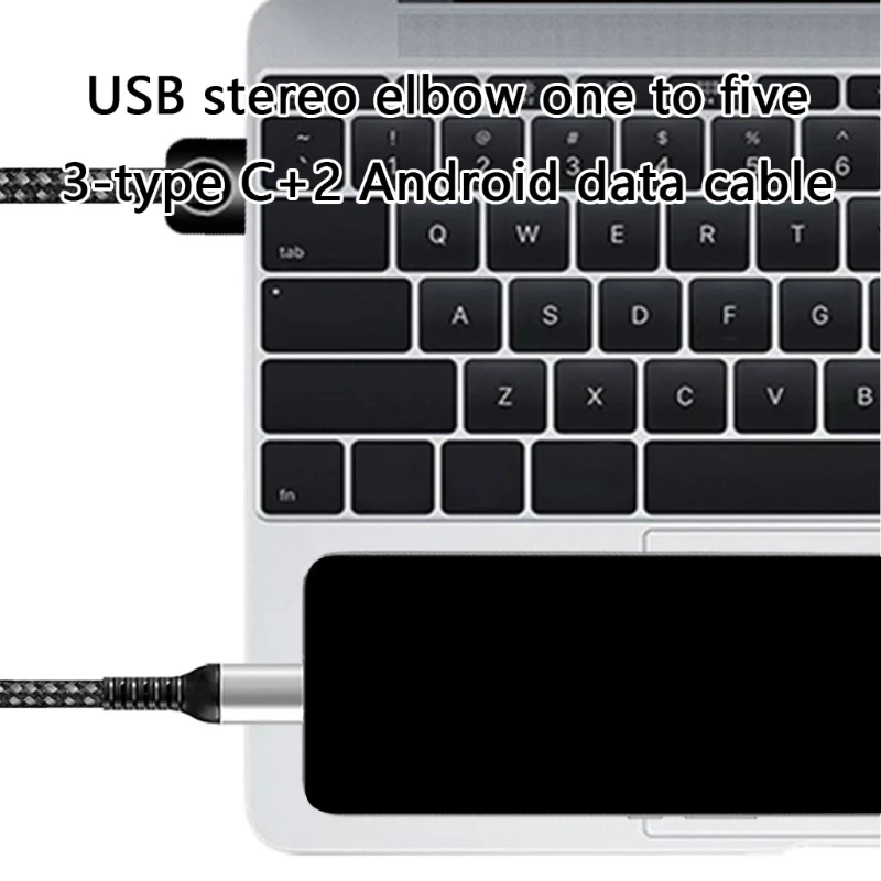 Cable USB-C 66W carga múltiple dispositivos K1KF