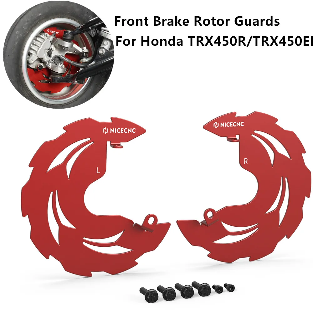 

TRX450 Front Brake Disc Cover For Honda TRX450R 2006-2009 TRX450ER 2006-2014 Large Coverage ATV Brake Rator Guards Protectoer