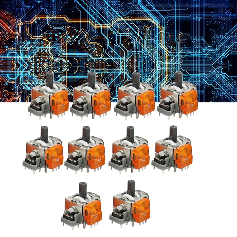 M67K-10PCS TMR عصا التحكم الكهرومغناطيسية لسلسلة S/X Gamepad TMR عصا التحكم ثلاثية الأبعاد التناظرية متحكم الأصابع xbox one