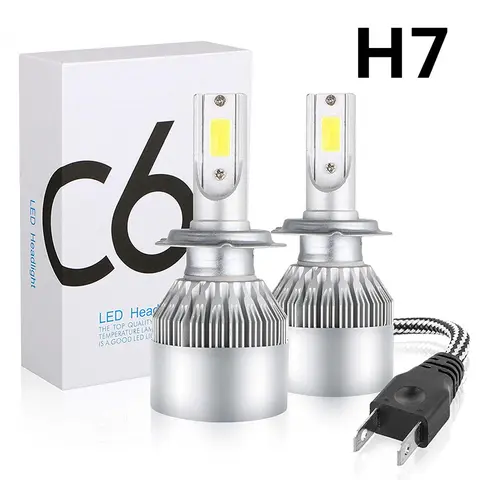 자동차 전조등 LED 9005, HB3 9006, HB4 H13, 9008 9004, HB1 9007, HB5 880, 881, H27 H16, 5202, 12V, C6 H7 H4 H1, 2 개