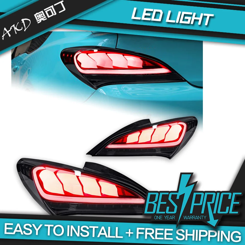 AKD Tuning Cars Tail Lights for Hyundai Genesis Coupe 2009-2012 Tail Lights LED Tail Lamp LED DRL Signal Brake Rear Parking