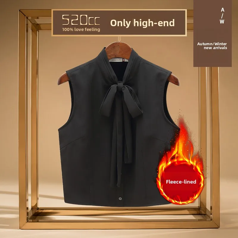 col-de-chemise-decoratif-pour-femme-avec-nœud-papillon-doublure-en-polaire-chaude-col-montant-decoratif-pour-pulls-accessoire-d'hiver-double-de-velours