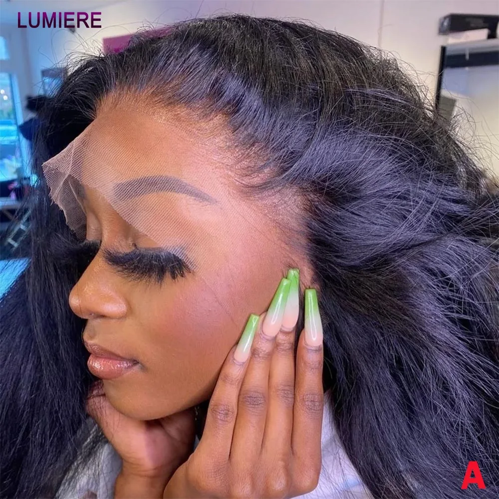 Extensions de cheveux 100% naturels, lisses comme des baguettes, avec frontal en dentelle 13x4 et closure en dentelle suisse HD transparente 4x4, pré-épilées