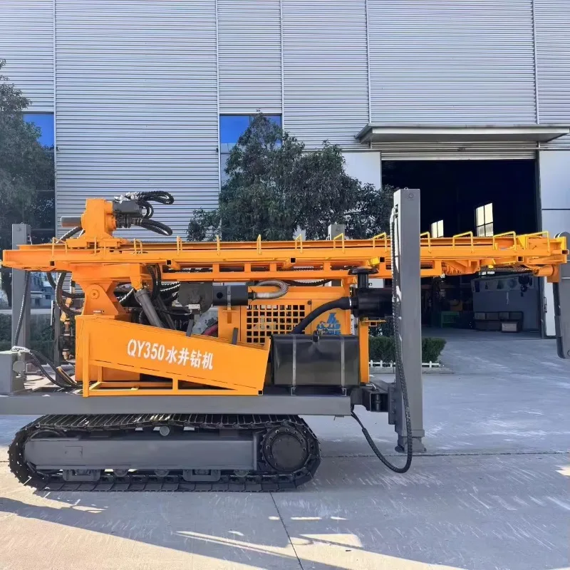 Crawler Mounted Mechanical Top Drive Dual-Purpose Water Well Drilling Rig 180m Depth 250mm Max Diameter Hydraulic High