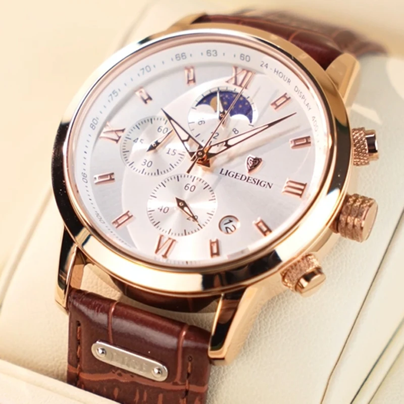 

LIGE New Fashion Watches Men Luxury Mens Watch Business Casual Quartz Gifts Wristwatch Waterproof Luminous Date Reloj Hombre+BOX