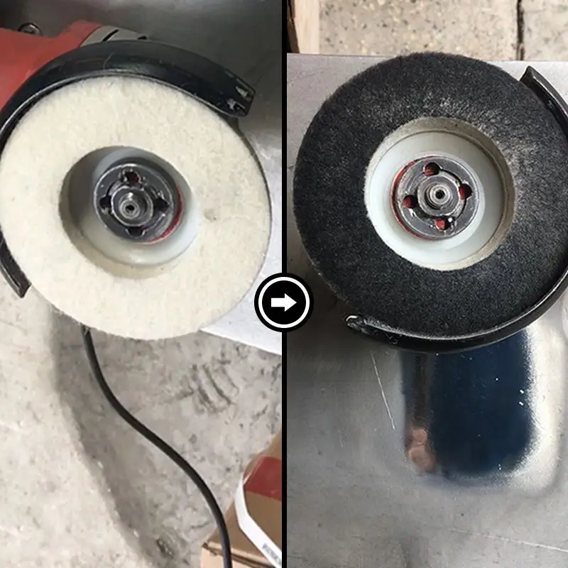 Imagem -05 - Roda de Polimento de lã 100 Angle Grinder Almofada de Buffer de Feltro para Móveis Mármore Ferramenta de Polimento de Metal Pouso...®disco de