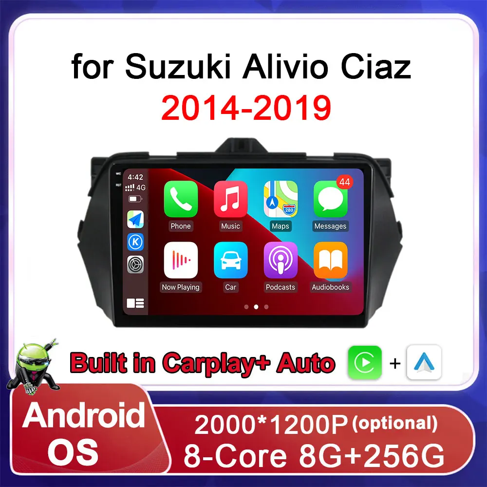 Android OS for Suzuki Alivio Ciaz  2014-2019 Car Radio Video Multimedia DSP Stereo Player 9“ GPS Navigation Wireless Carplay