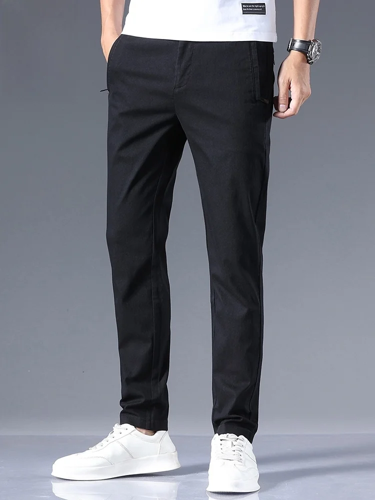 

Мужские повседневные брюки Bla Slim Fit, весна 2024, новые, универсальные, удобные, из хлопка, полиэстера и эластичного волокна