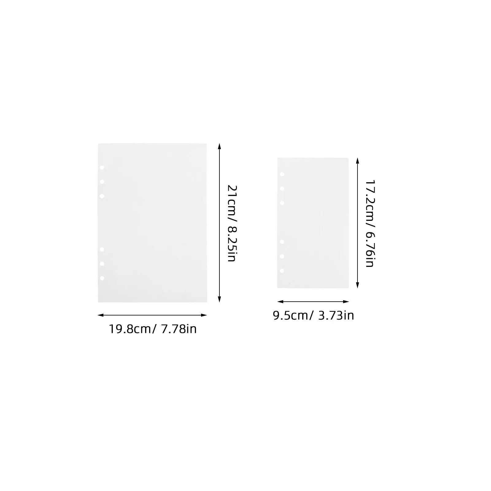 100Pcs Reusable Sticker Binder Organizer Sheets Double-Sided Blank Release Paper for A5 A6 Planner Journal Sticker Collector