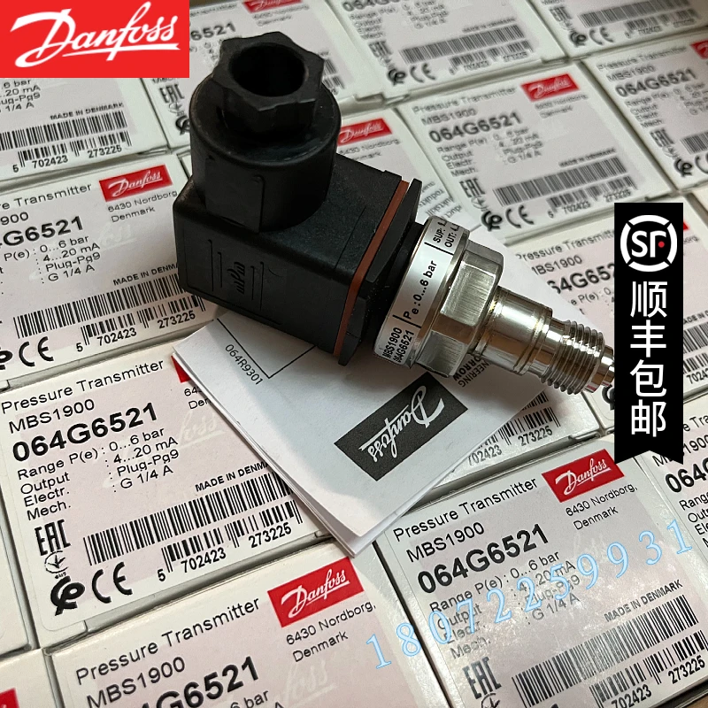 

Danfoss MBS1900 Pressure Sensor 4-20mA Transmitter 0-16bar 064G6542