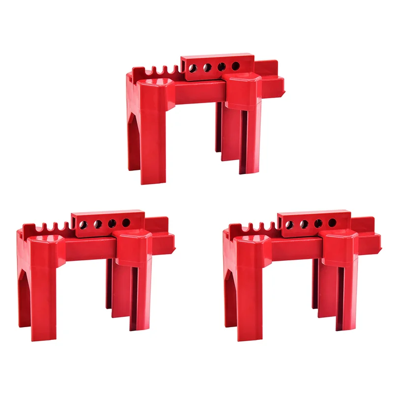 ABJN-3X Ball Valve Locking, Adjustable Ball Valve Locking Device, Small, For 1/2Inch-2-1/2Inch Outer Pipe Diameter, Red