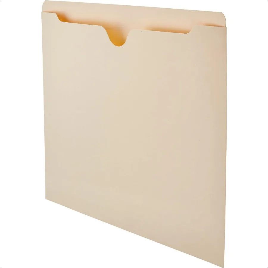 

File Folders Jacket Reinforced Straigut Tab FlatNo Expansion Letter Size Manila 100Pack AMZ600