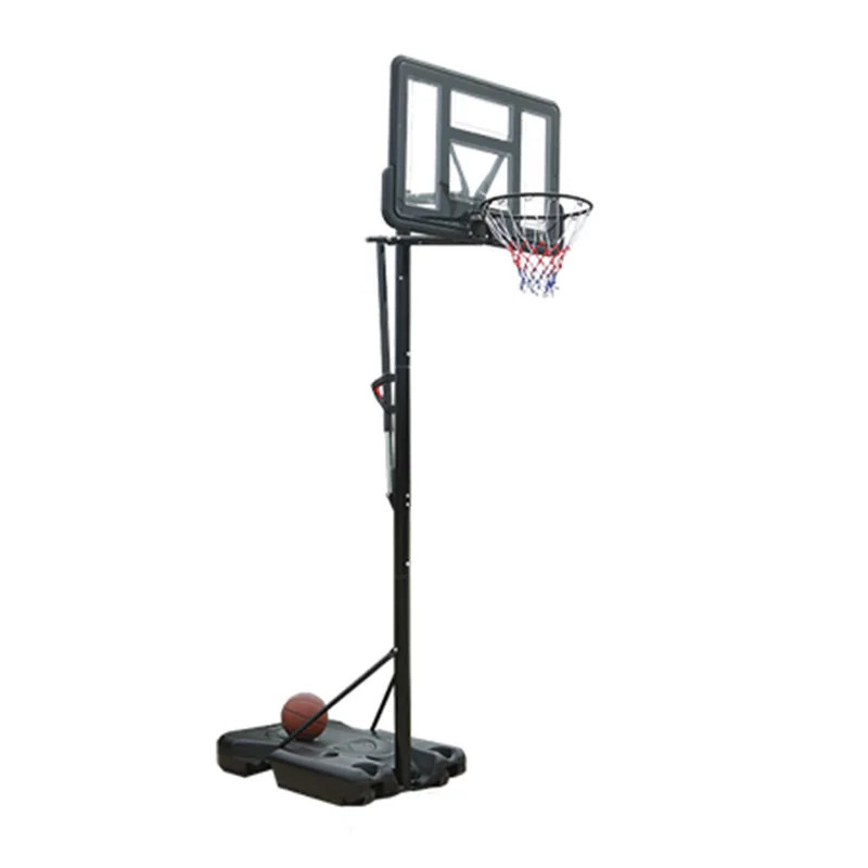 Indoor/outdoor adjustable removable basketball hoop with heavy duty metal rim backplane for teens