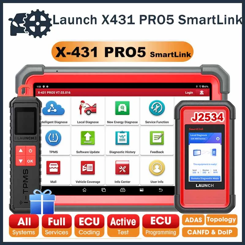 Launch X431 PRO5 SmartLink Car Diagnostic Tools J2534 Programming Auto OBD2 Scanner Diagnosis Automotive Tool pk X-431 V+ PRO3