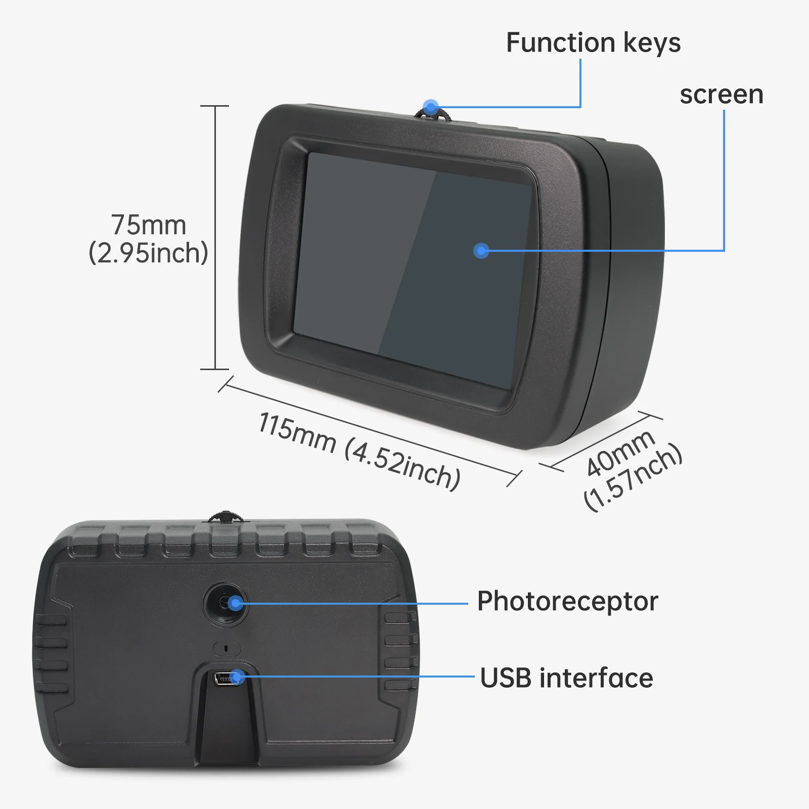 A65 Head Up Display GPS Off-road Multi-function OBD HUD Satellite Signal Digital Display Meter Compass Inclinometer Speedometer