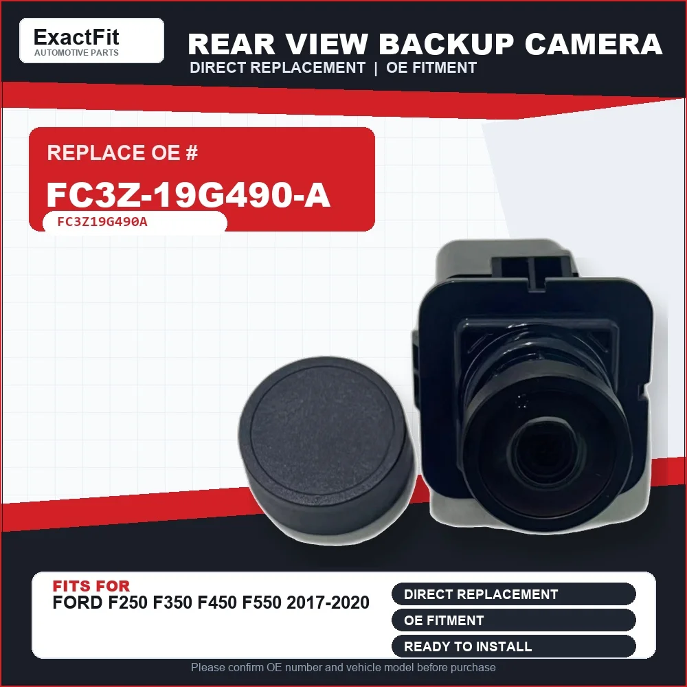 FC3Z-19G490-A Rear View Backup Camera for Ford F250 F350 F450 F550 Super Duty 2015-2016 Replaces FC3Z-19G490-B