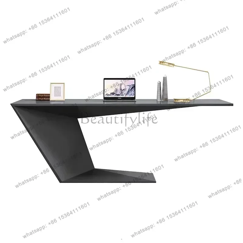 LJYAesthetic large bureau debout Mini chaise écriture exécutif ordinateur bureaux étude blanc Table en bois meubles Bureaua