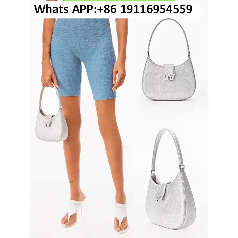 

Fashion silver king rhinestone wandering handbag studded armpit portable spice bag chain crossbody bag