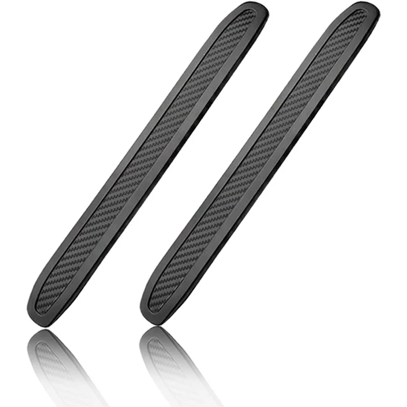 Car Bumper Protector Rubber Strips, Carbon Fibre Front and Rear Side Bumper Guard Cover for SUV MPV Pickup Truck, 2 Pcs