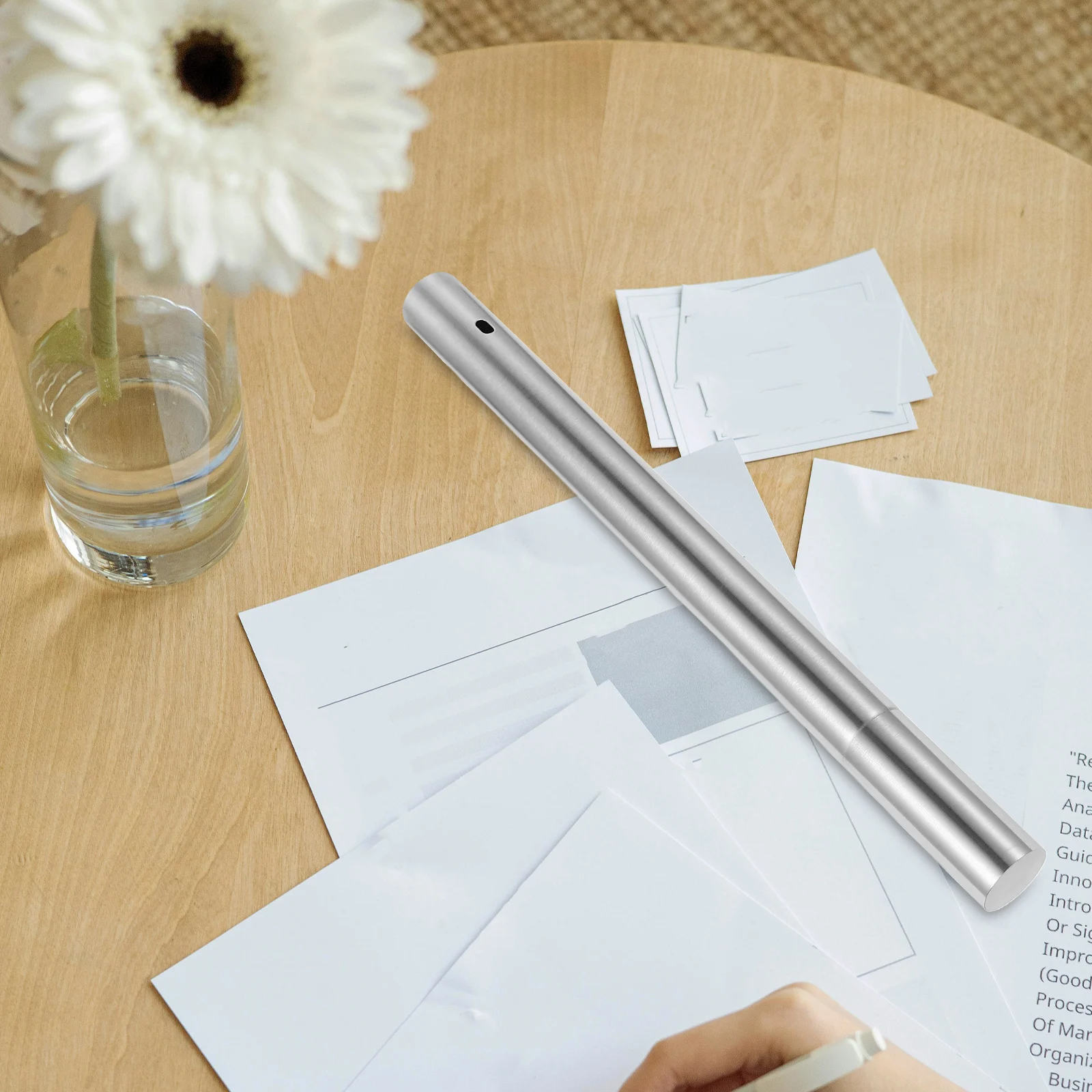 

Portable Document Storage Tube Baby Certificate Barbecue Stainless Steel Baptism Travel