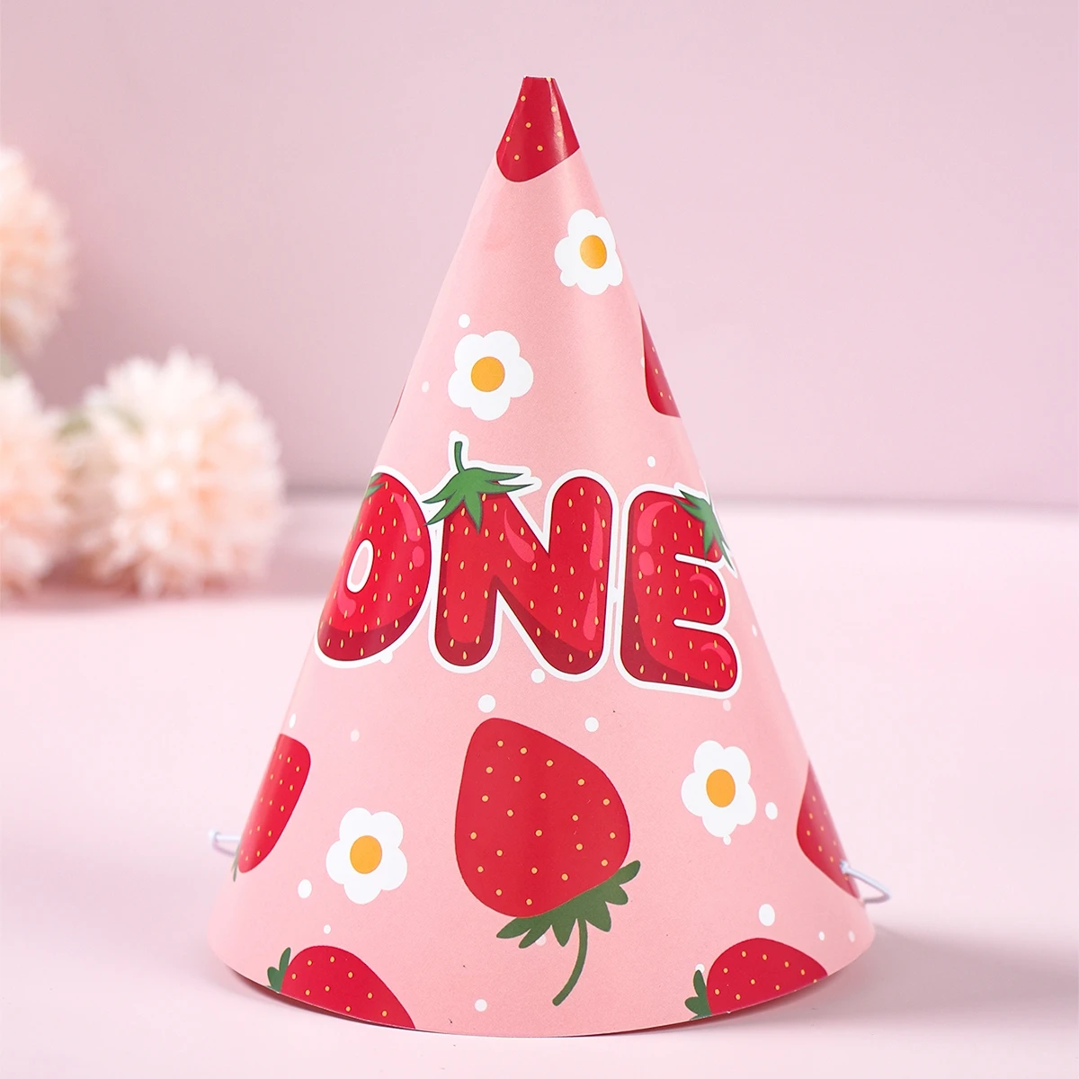 Sweet Strawberry Birthday Hat Strawberry Theme Happy One Birthday Party Decorations Kids Favors Gifts Girls Baby Shower Supplies