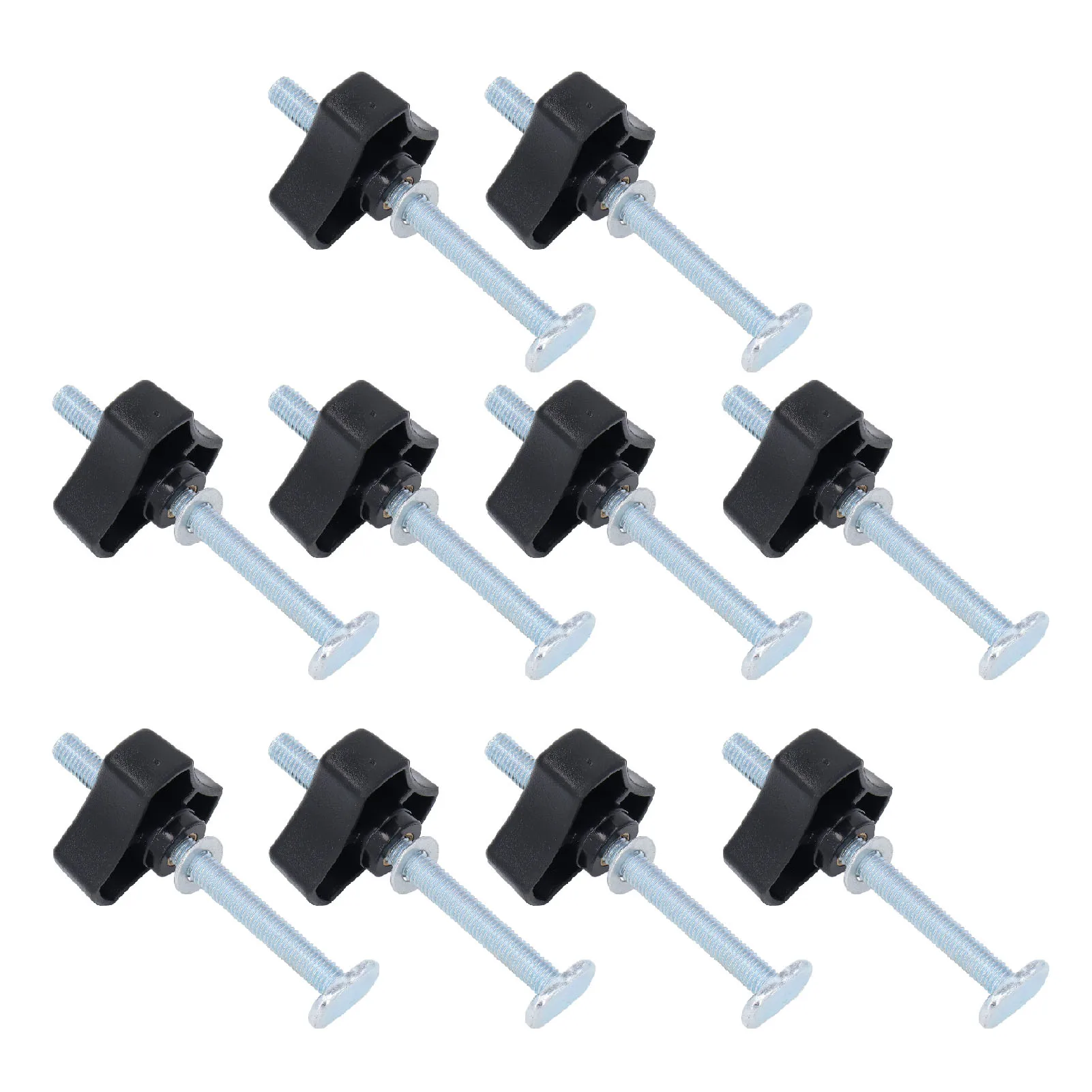 Knob Kit for Woodworking Jig 10 Sets T Track Knobs Stainless Steel M8x100mm Threaded Bolt and Nut Washer Kit for Woodworking