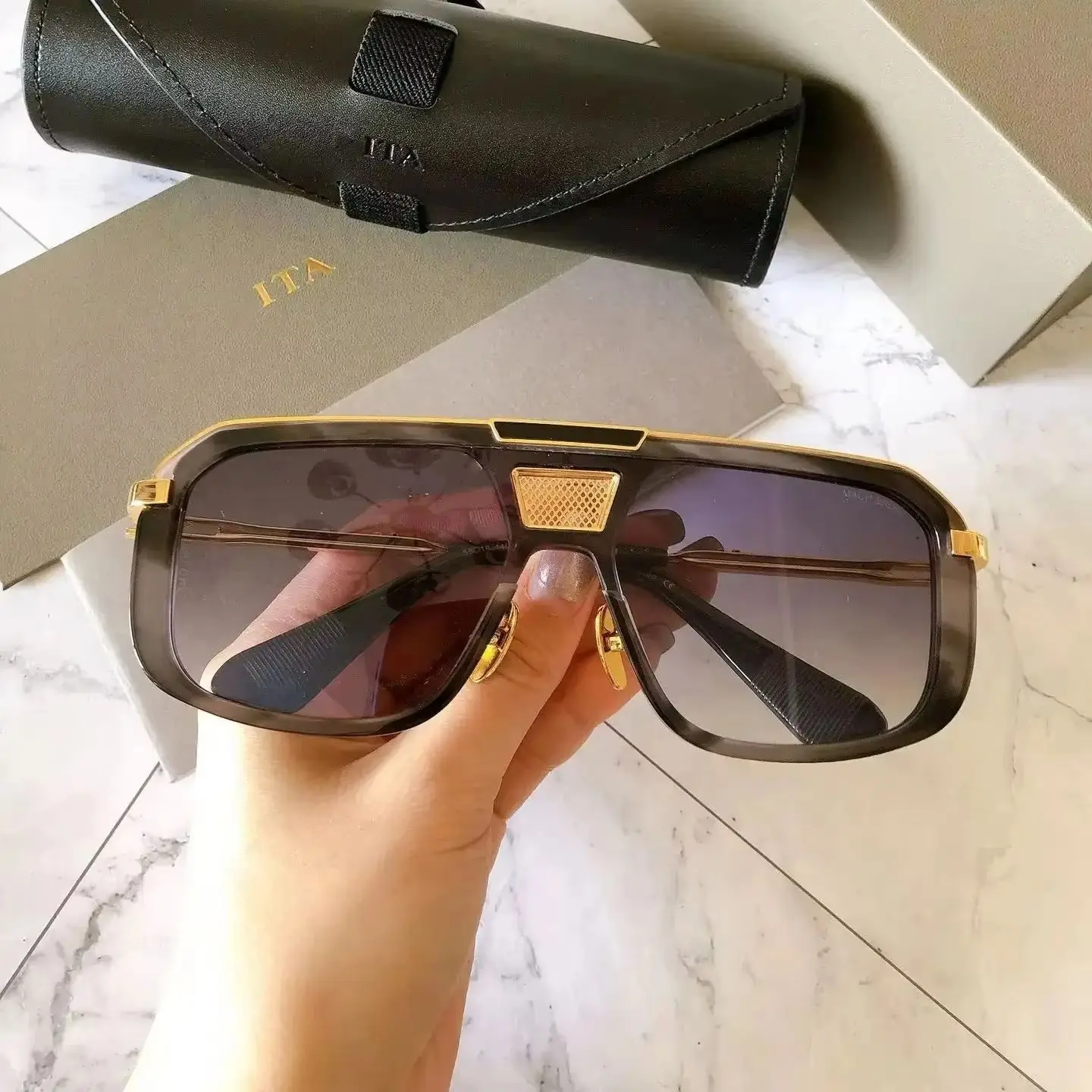 

New ORIGINALDITA MACH EIGHT Stylish Square Acetate+Alloy Frame Womens Sunglasses Premium Gradient Polarized Men's Sun Glasses