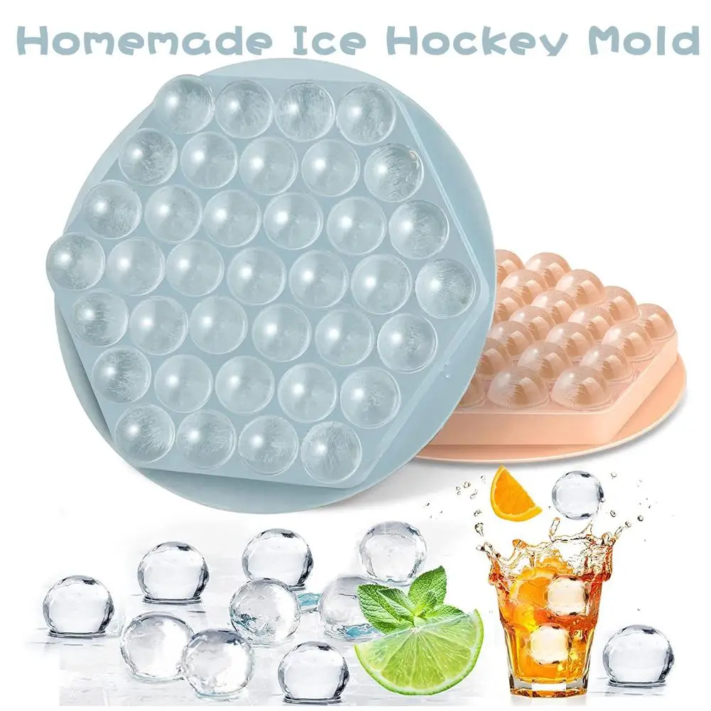3D Round Tray Plastic Ice Mold Refrigerator Spherical DIY Ice Kitchen Moulds Ball Maker Tools N1E7