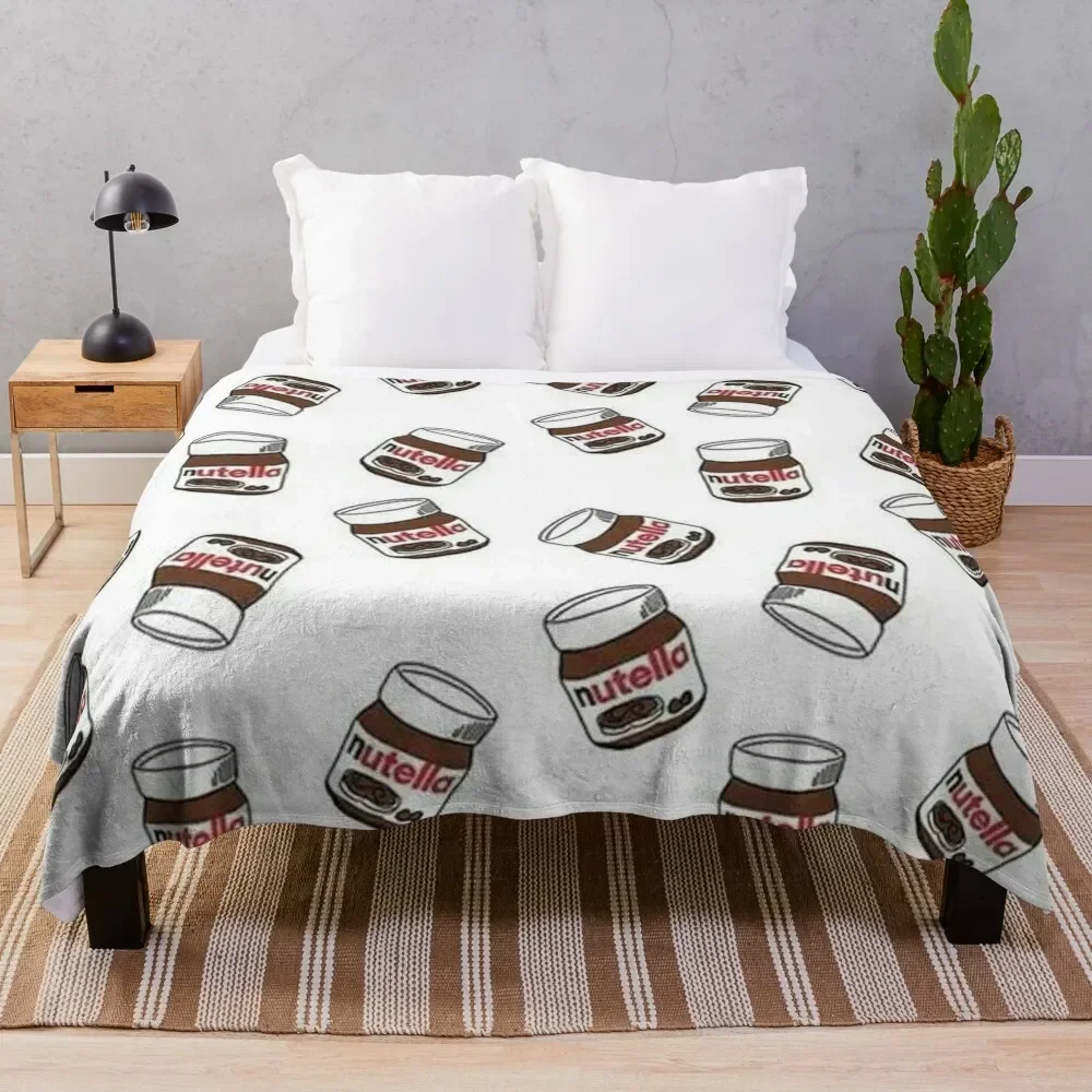 

Nutella Pattern Set Throw Blanket Extra Large Throw manga blankets ands Multi-Purpose Blankets