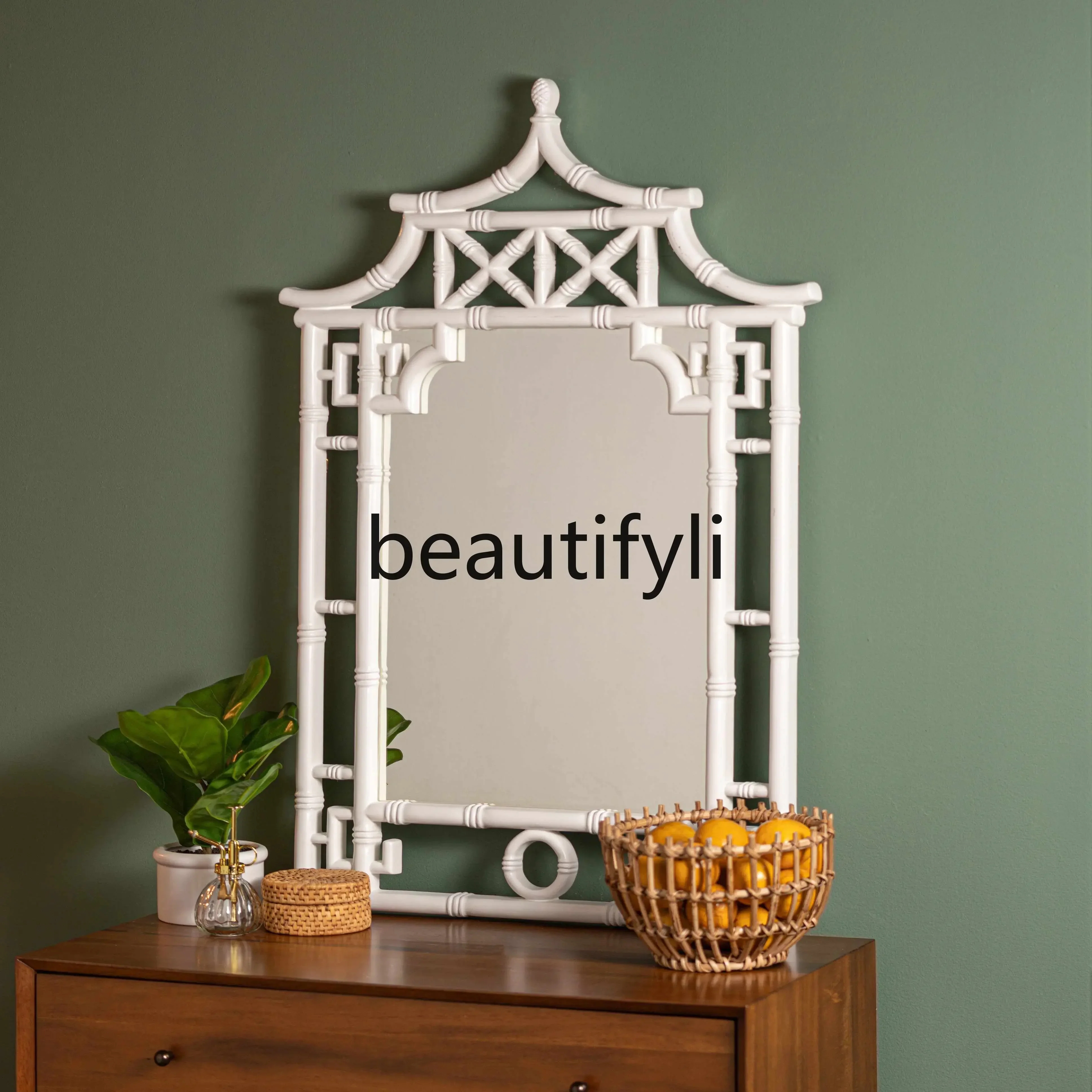 

ssK178 ss25 ss Neoclassical, wall-mounted mirror, modern art, living room, bedroom, dressing table, makeup mirror, decorative mi