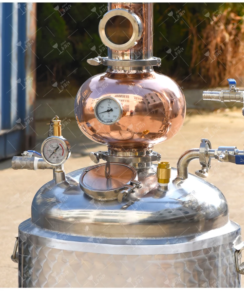 50L Copper Whiskey Rum Brandy Single Tower Still Alcohol Distiller with Electrical Heating view 3