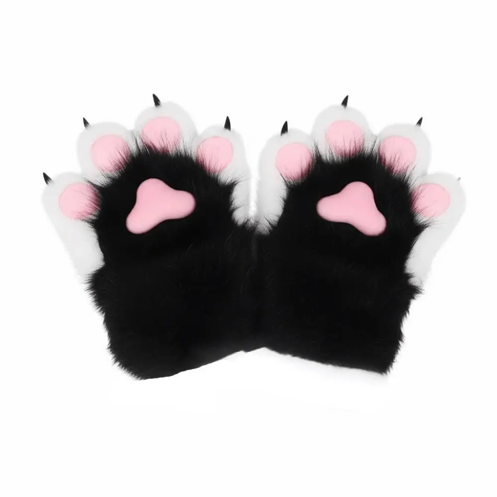 

Cute Cartoon Cosplay Costume Gloves Plush Squeaky Furry Fursuit Gloves Warm Kigurumi Gloves Anime Conventions