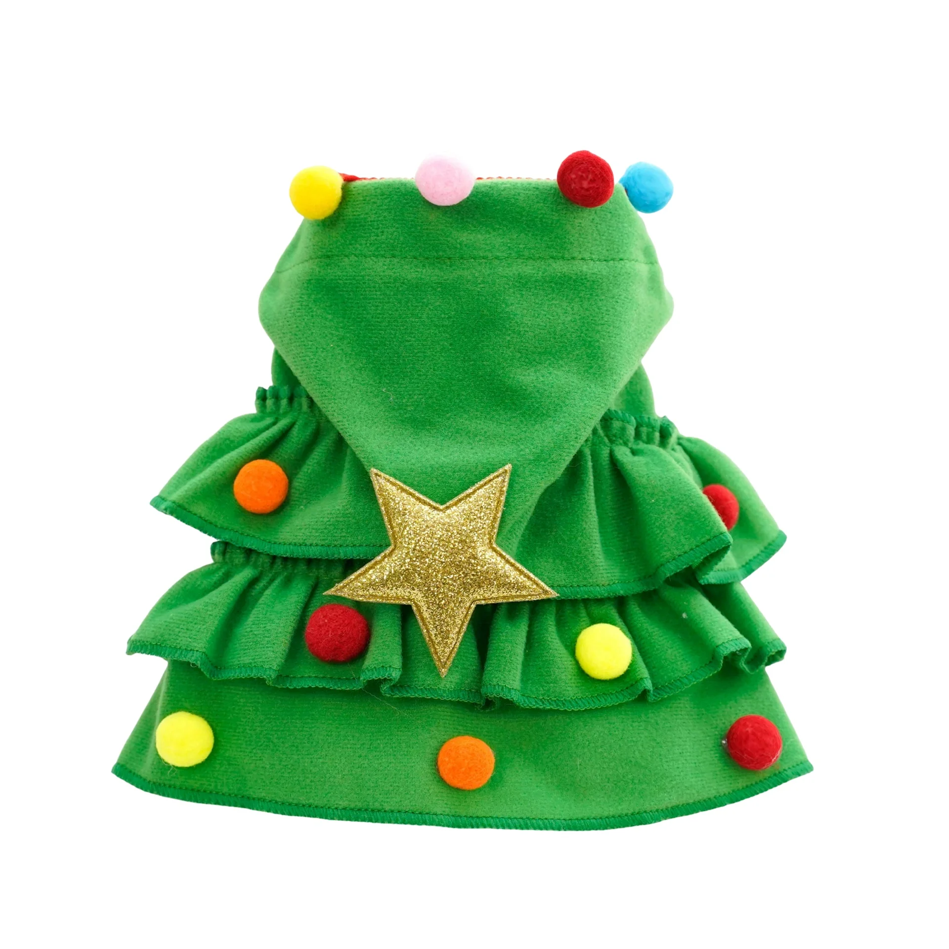 

Autumn Winter Christmas Day Cloak Pet Dog Cat Clothing Supplies S 36*31*20 CM 3-5 Catties Weight One Cape