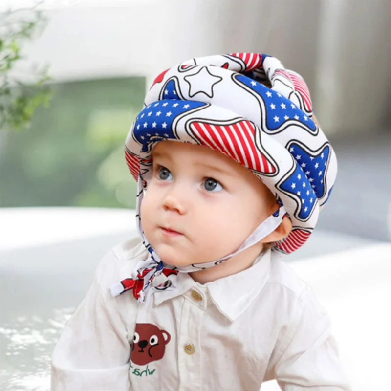 

Детская защитная шапочка от падений, дышащая подушка для защиты головы ребенка, предотвращающая травмы при обучении ходьбе.