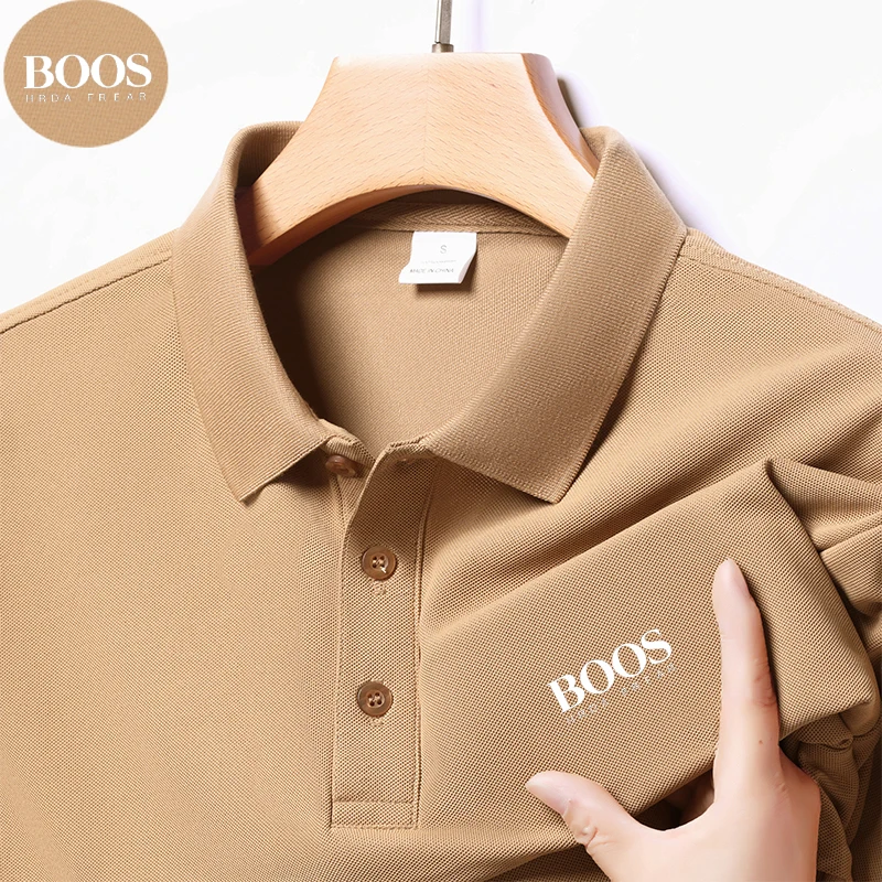 Embroidered LOGO New Summer Loose Large Size T-Shirt Men's Short Sleeve Top Business Casual Breathable Polo-shirt for Men