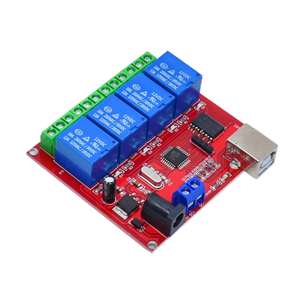 5V 12V 1 2 4 8 Channel USB Relay Control Switch Programmable Computer Control For Smart Home PC Intelligent Controller