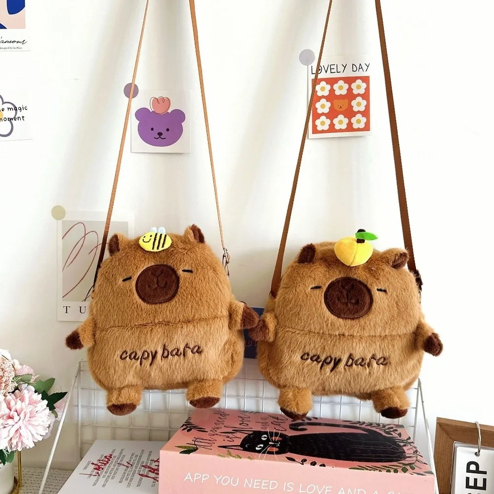 جديد الكرتون كابيبارا حقيبة الهاتف كروسبودي سستة حقيبة كتف مع حزام قابل للتعديل حقيبة تخزين سعة كبيرة